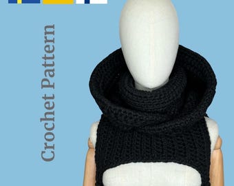 Capucha Matrixx / PDF digital sueco, finlandés y alemán / Patrón de crochet / Capucha