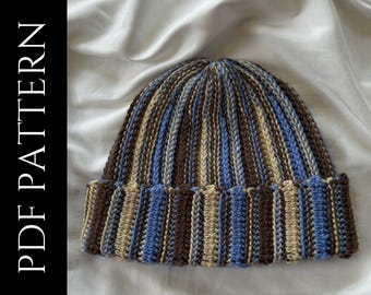 Archivo PDF de patrón de crochet (inglés), gorro Junction, imágenes y videotutoriales incluidos, patrón de gorro de crochet